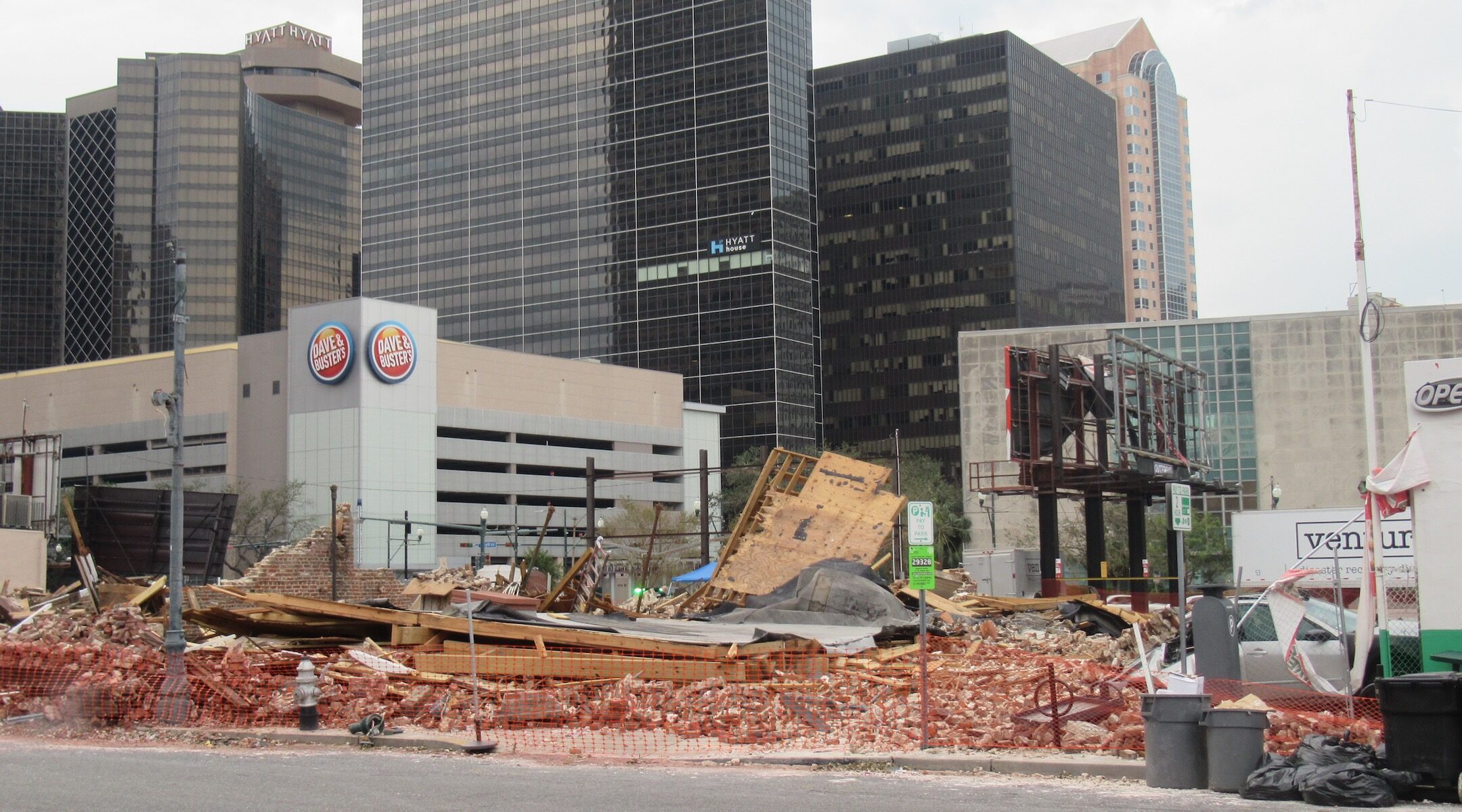 The rubble after the Karnofsky building was leveled by floods in Hurricane Ida.